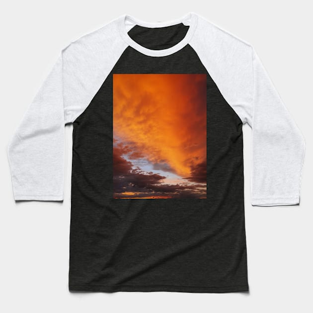 autumn sunset sky Baseball T-Shirt by psychoshadow